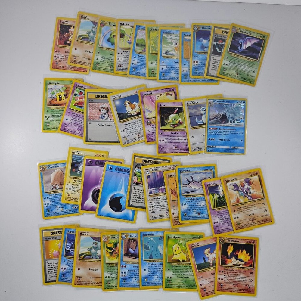 Vintage French Pokémon Trading Card Lot 35+ Assorted Cards